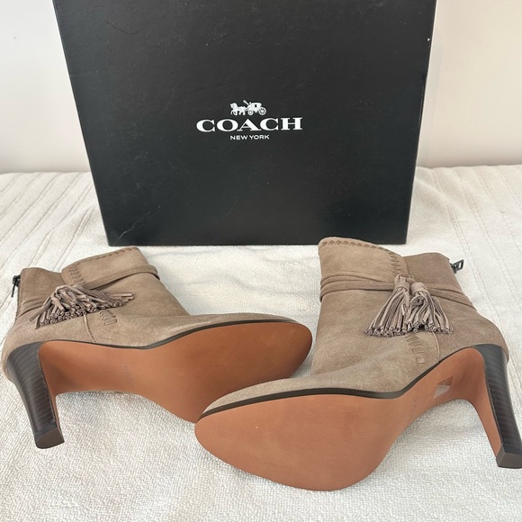 NEW! Coach Light Gray Booties - Picture 3 of 4
